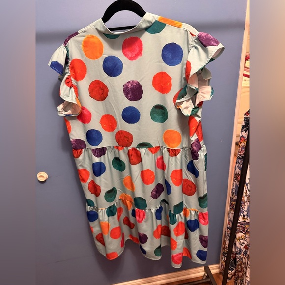 Vibrant Polka Dot Dress - Picture 3 of 6